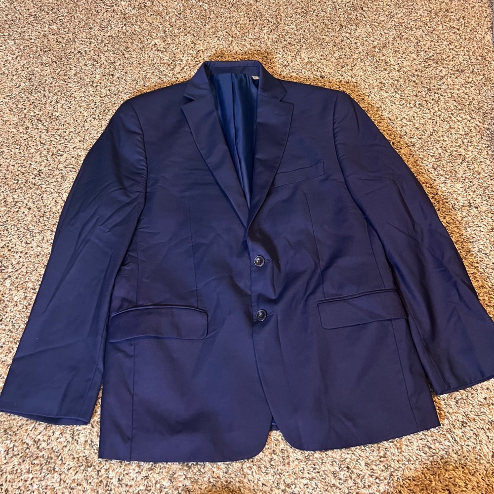 Michael Kors Blazer Sport Coat Two Button Navy Blue Business Career Mens 41R